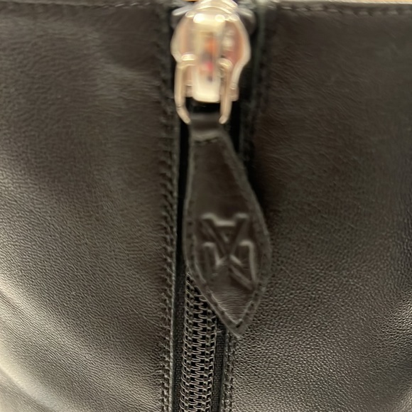 COPY - Amina Muaddi Black Giorgia Leather Ankle Boot - Picture 6 of 8